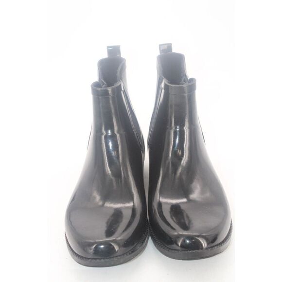 Michael Kors Women's Black Short Rubber Rain Boot Chelsea Ankle  Size 10 M - Picture 4 of 12